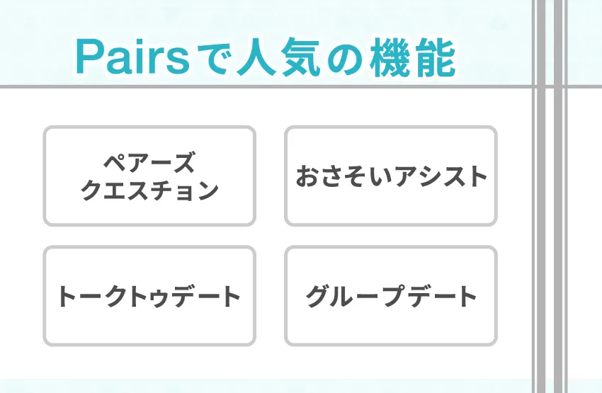 Pairs（ペアーズ）で口コミ人気の高い機能は？