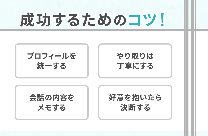 マッチングアプリで複数使い、成功するための4つのコツ