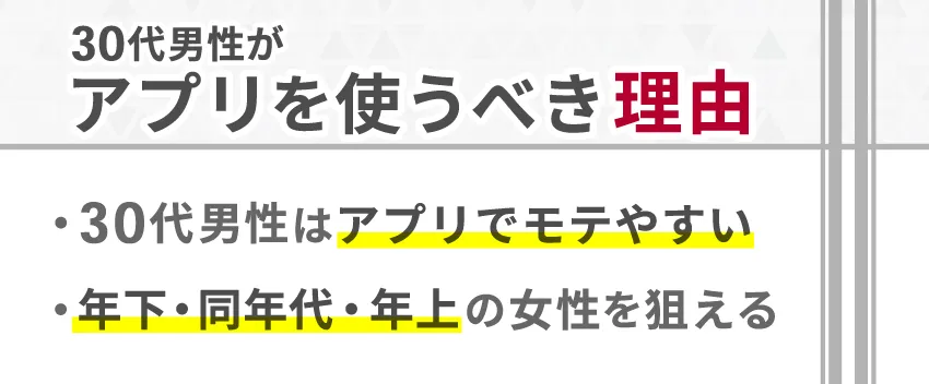 30代男性がマッチングアプリを使うべき理由