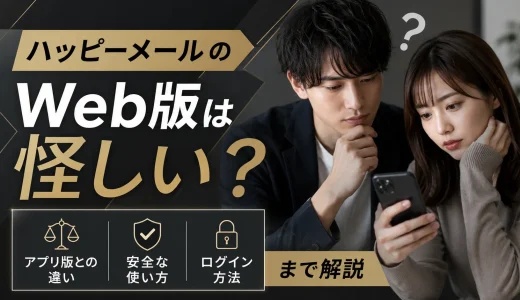  ハッピーメールのWeb版は怪しい？アプリ版との違い・安全な使い方・ログイン方法まで解説