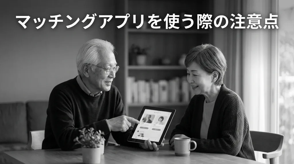 70代がマッチングアプリを安全に使うための注意点
