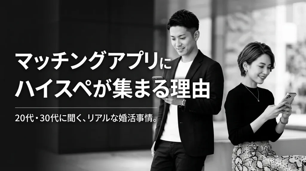ハイスペック男性がマッチングアプリを使う5つの理由