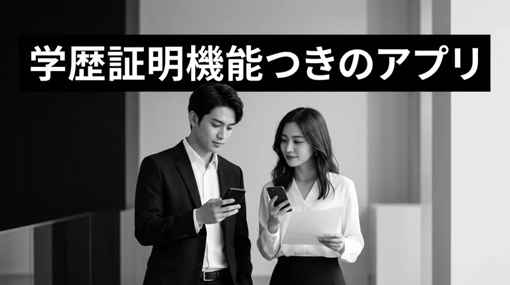 学歴証明機能つきの信頼できるアプリ4選