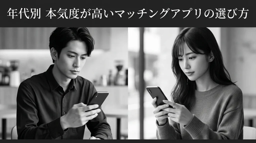 年代別｜本気度の高いマッチングアプリの選び方