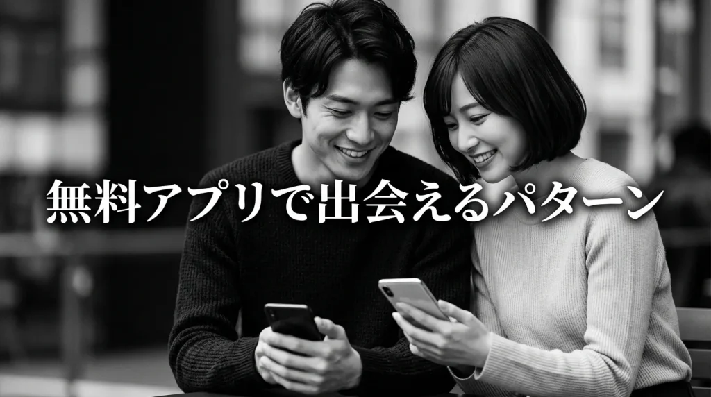 無料で出会えるマッチングアプリ3つのパターン徹底比較