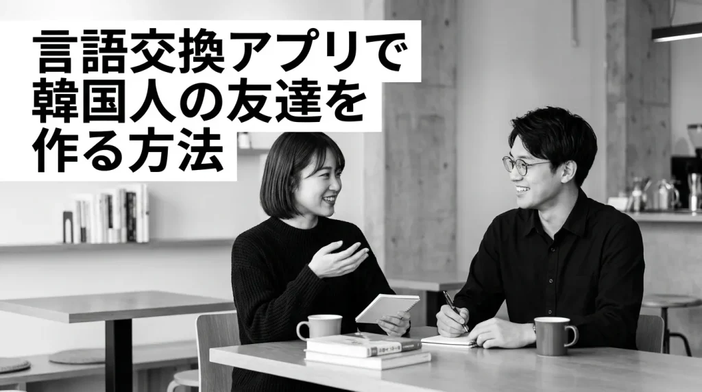 韓国語が話せなくても大丈夫！言語交換アプリで韓国人の友達を作る方法