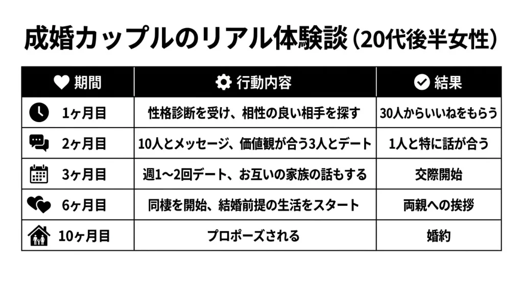 成婚カップルのリアル体験談（20代後半女性）