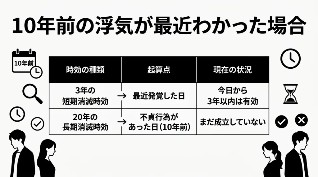 10年前の浮気が最近わかった場合