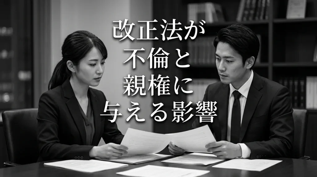 2026年施行の共同親権制度と法定養育費制度が不倫と親権に与える影響