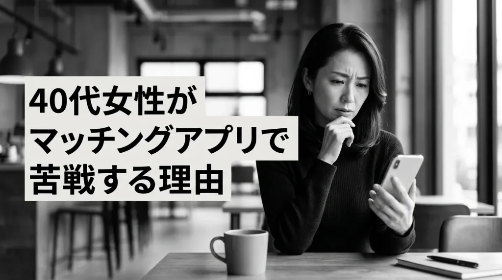 40代女性がマッチングアプリで苦戦する7つの理由