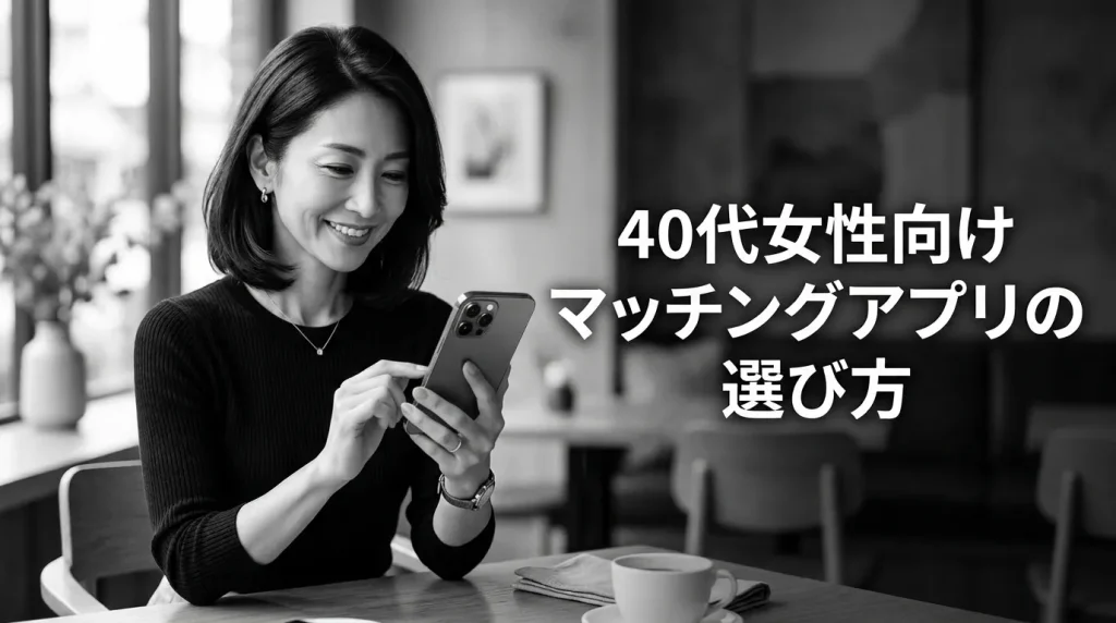 40代女性が選ぶべきマッチングアプリの選び方