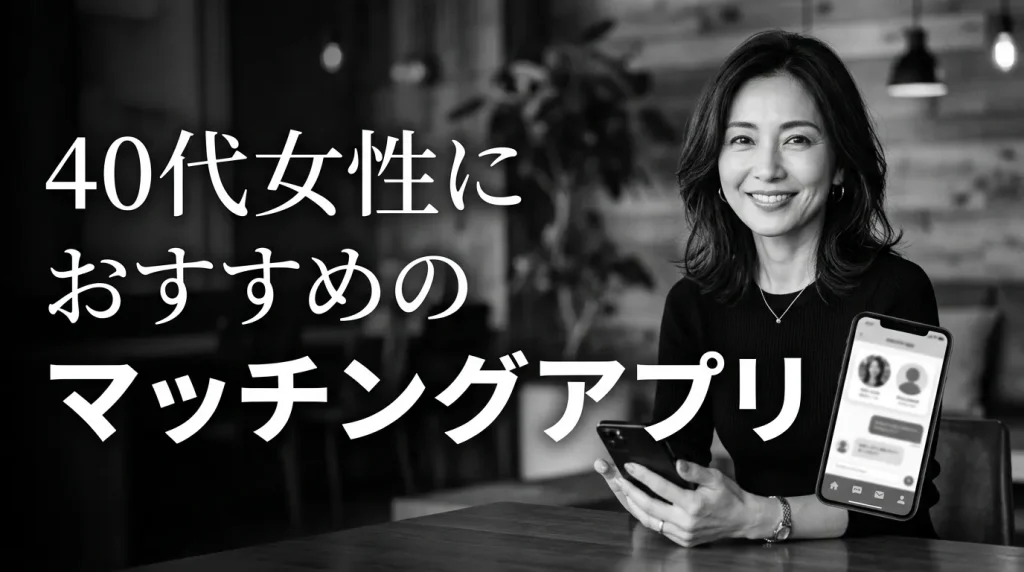 40代女性におすすめのマッチングアプリ厳選5選