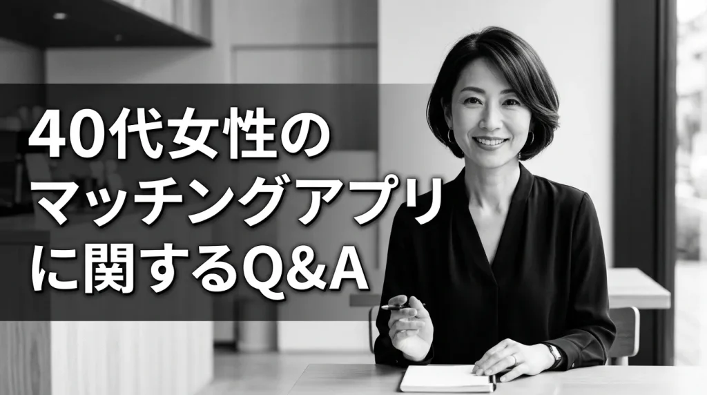40代女性のマッチングアプリに関するよくある質問