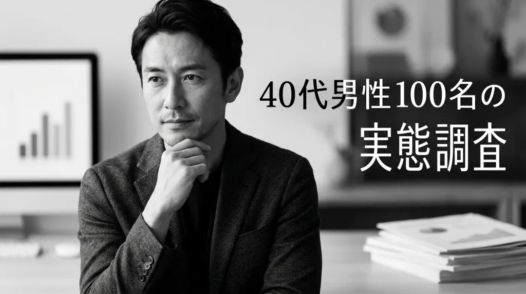 40代男性100名の実態調査で判明した真実