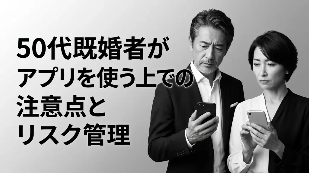 50代既婚者がマッチングアプリを使う上での注意点とリスク管理