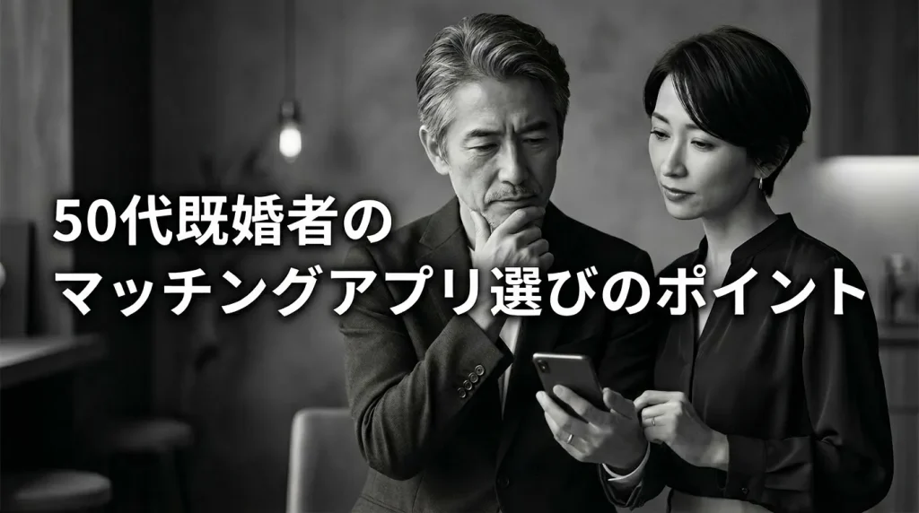 50代既婚者がマッチングアプリを選ぶ際の重要ポイント