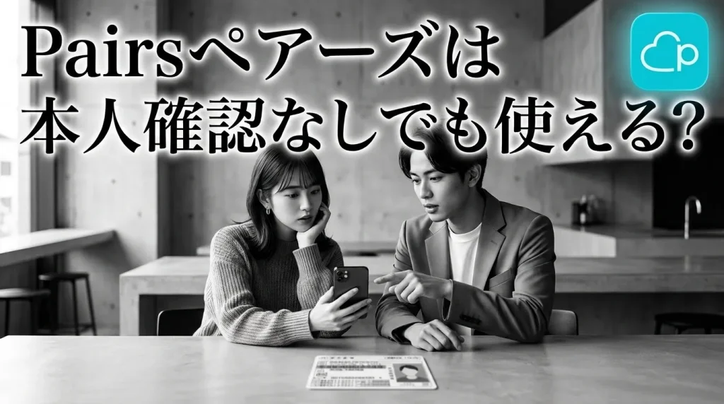 Pairsペアーズは本人確認なしでも使える？現実的な利用範囲