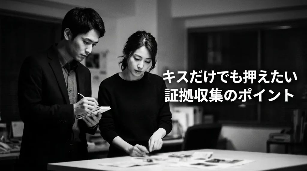 「キスだけ」でも絶対に押さえておきたい証拠収集のポイント