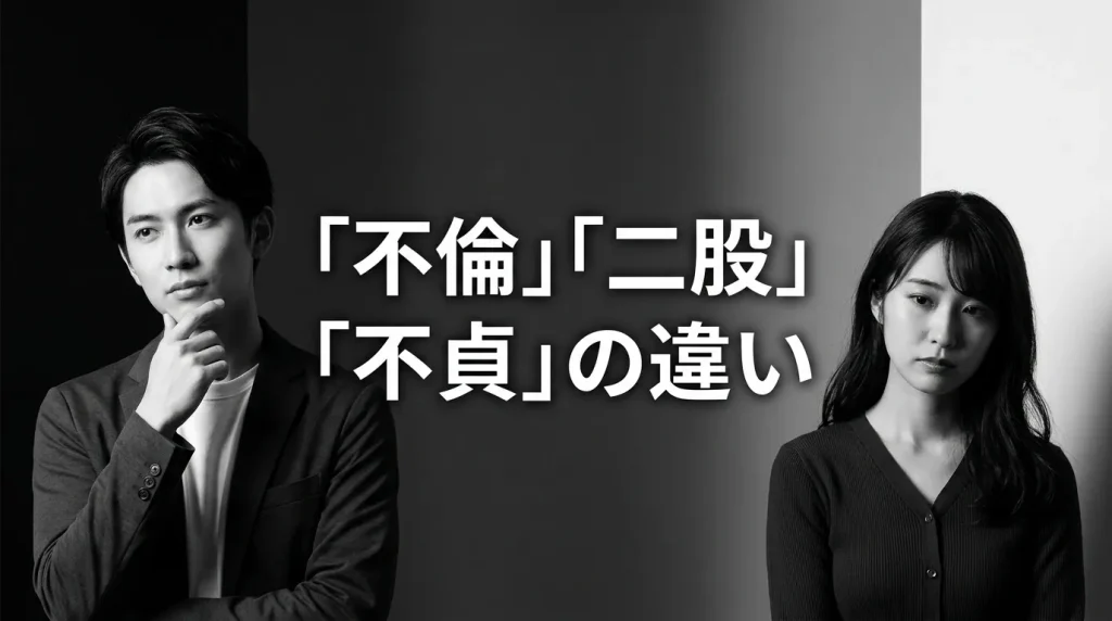 「不倫」「二股」「不貞」の違いをまず整理する