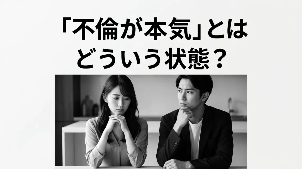 「不倫が本気」とはどういう状態を指すのか