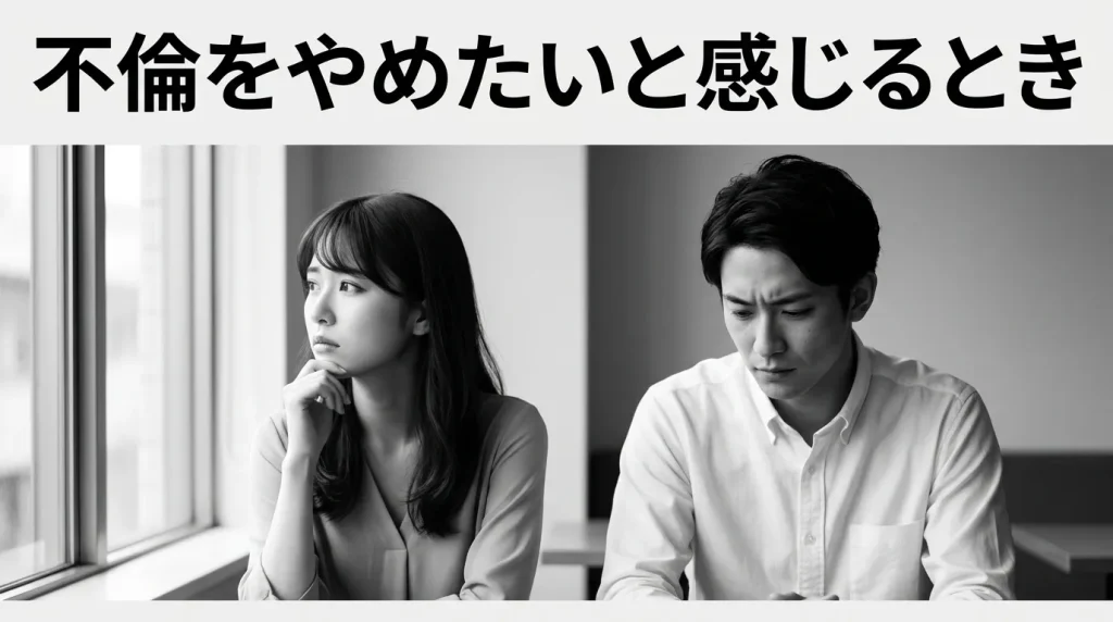 「不倫をやめたい」と感じるのはどんなとき
