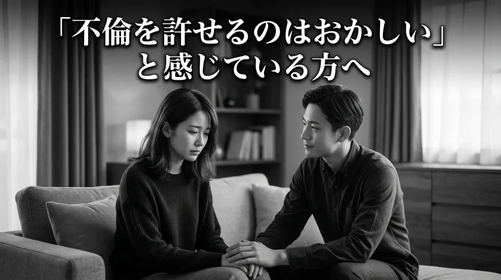 「不倫を許せるのはおかしい」と感じている方へ