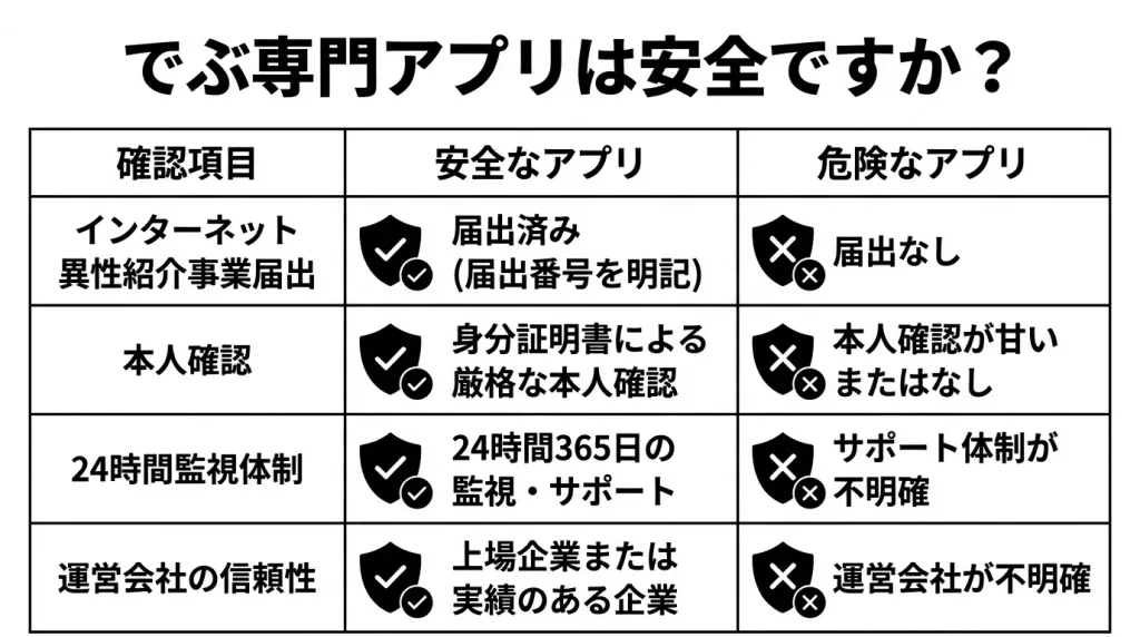 でぶ専門アプリは安全ですか？