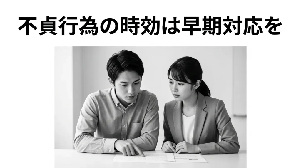 まとめ　不貞行為の時効は放置せず早期に対処を