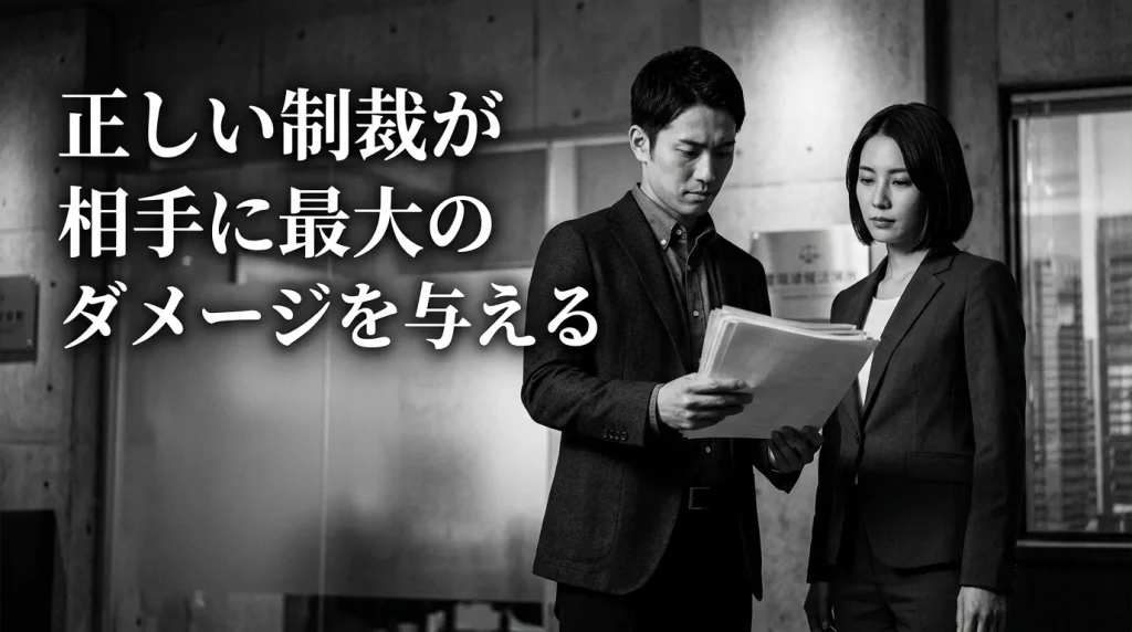 まとめ 正しい制裁が相手に最大のダメージを与える