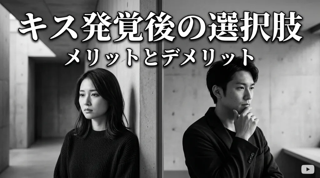 キスを含む不倫が発覚したあと、取れる行動とそのメリット・デメリット