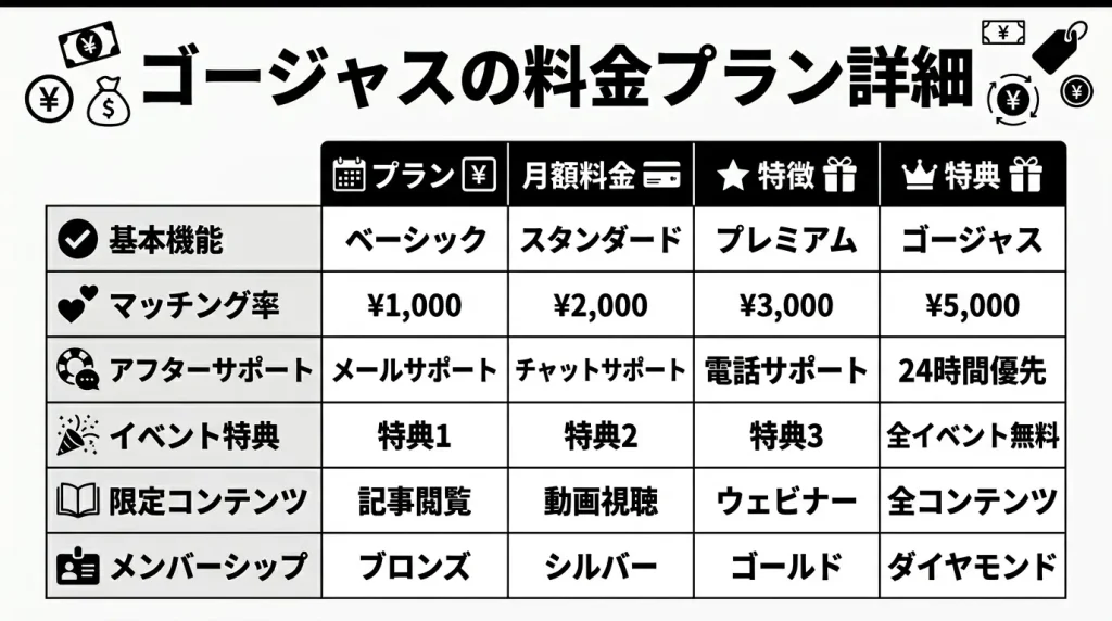 ゴージャスの料金プラン詳細