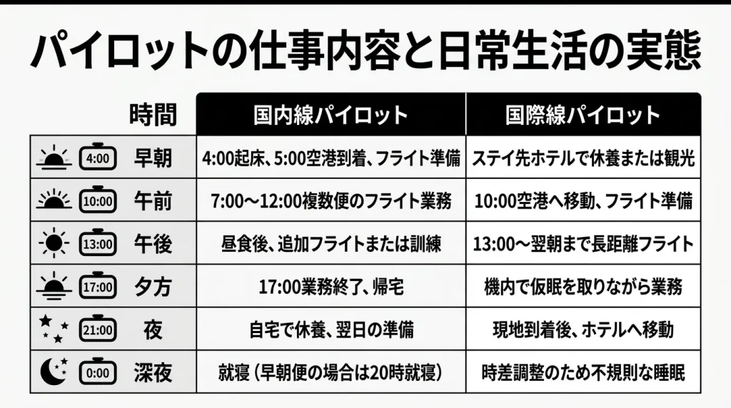 パイロットの仕事内容と日常生活の実態