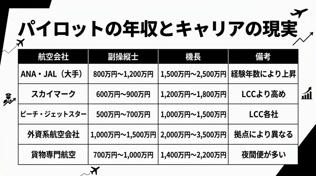 パイロットの年収とキャリアの現実