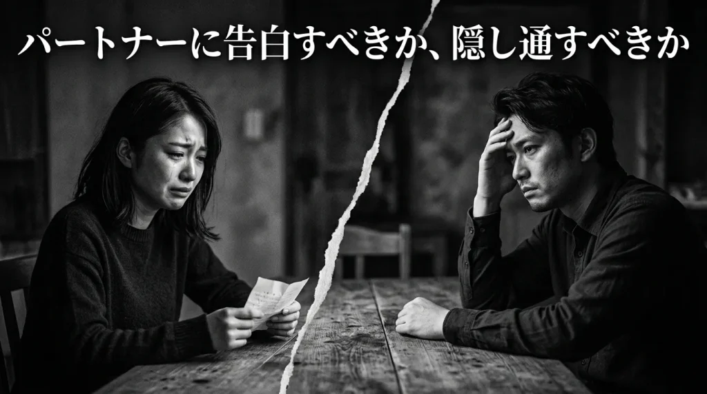 パートナーに告白すべきか、隠し通すべきか
