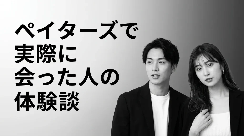 ペイターズで実際に会った人の体験談と印象