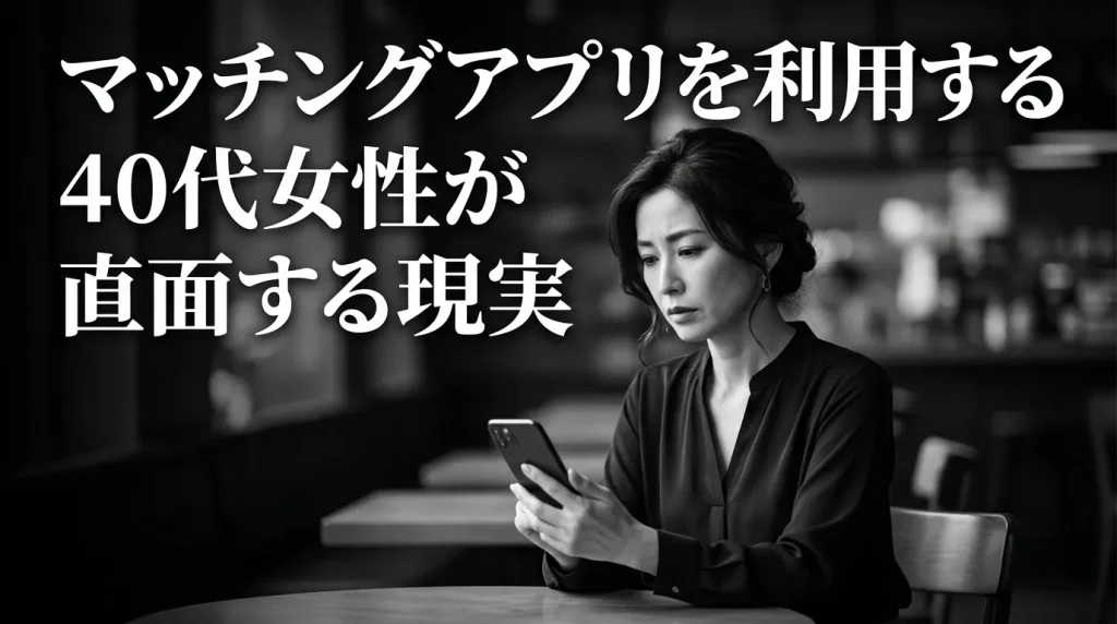 マッチングアプリを利用する40代女性が直面する5つの現実