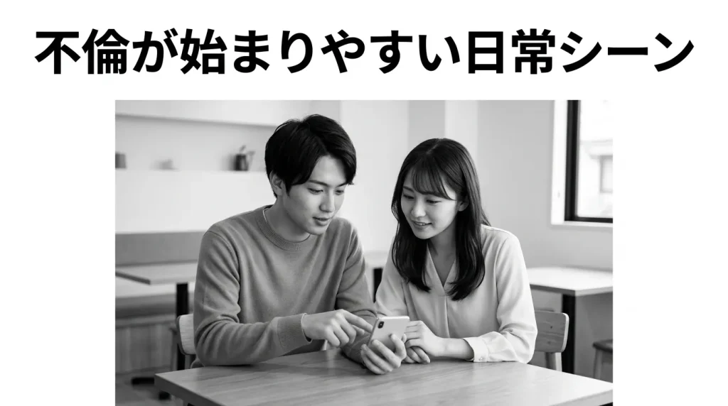 不倫が始まるきっかけになりやすい日常のシーン
