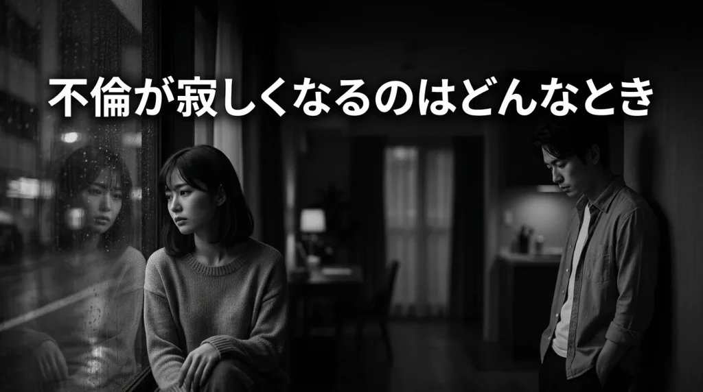 不倫が寂しくなるのはどんな瞬間か