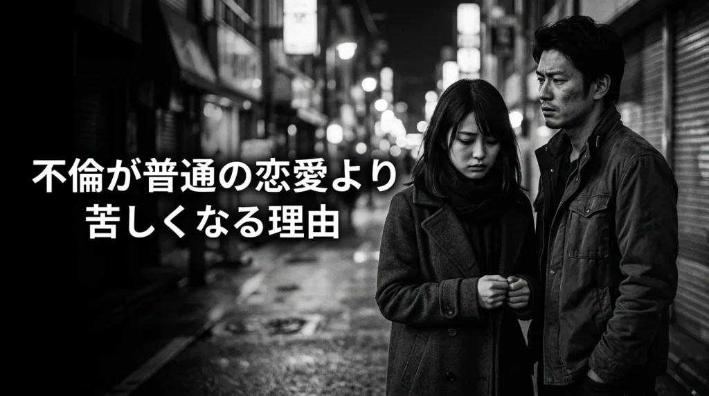 不倫が普通の恋愛より何倍も苦しくなる7つの理由