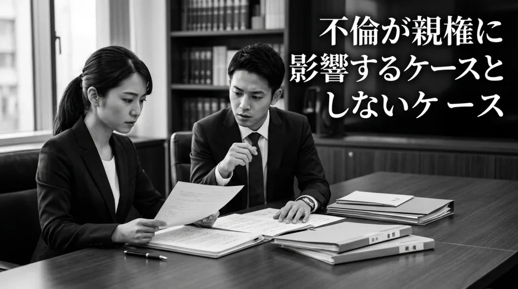 不倫が親権に影響するケースとしないケースを徹底比較