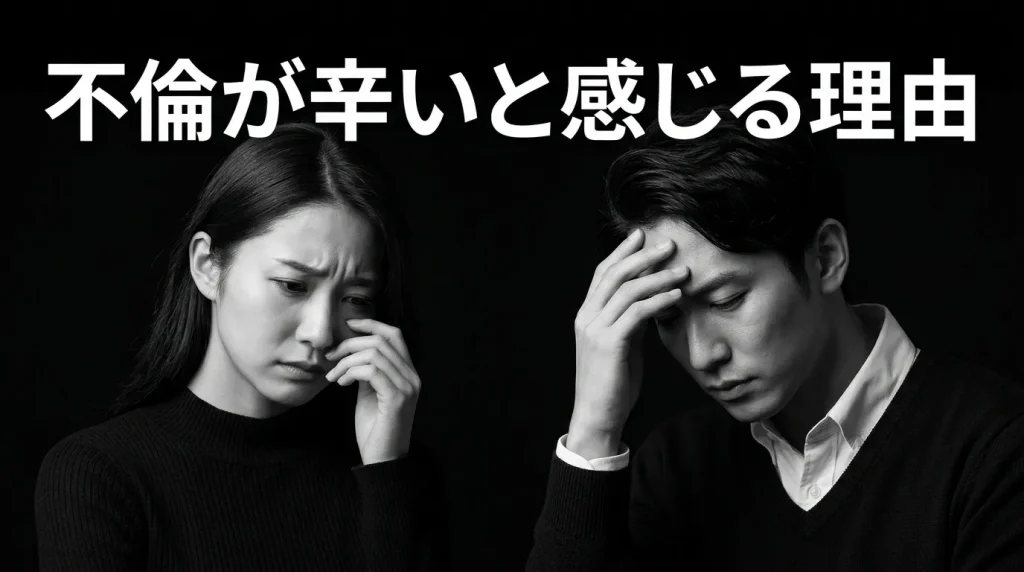 不倫が辛いと感じる6つの根本的な理由