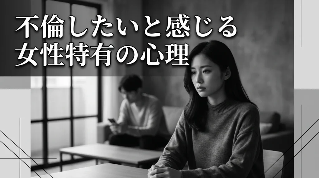 不倫したいと感じる女性特有の心理