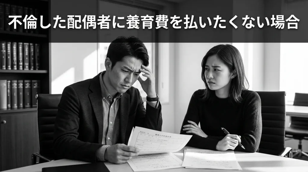 不倫した配偶者に養育費を払いたくない場合の合法的な対処法