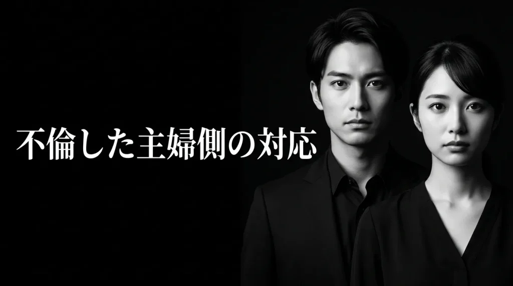 不倫してしまった側（主婦）の対応