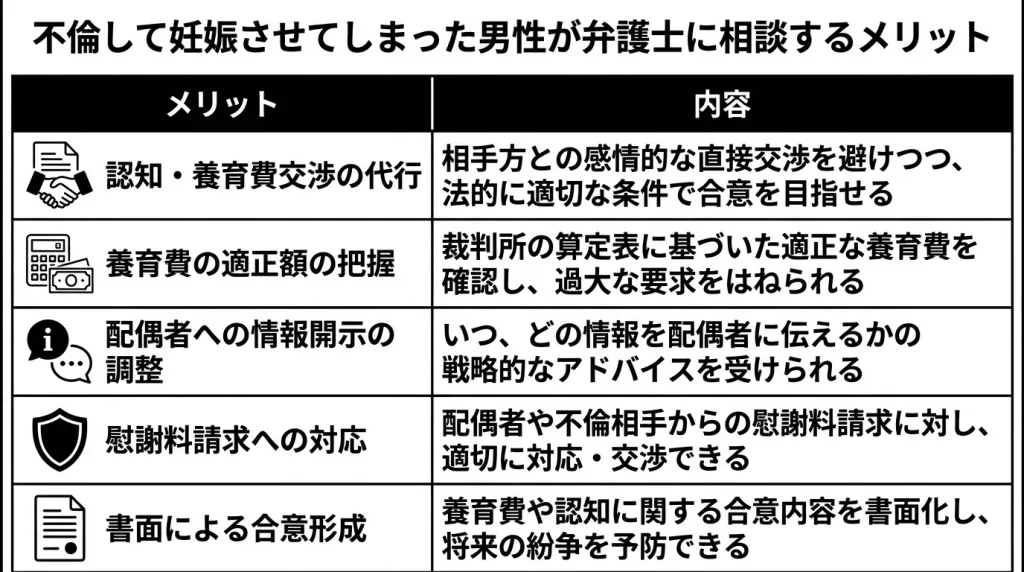 不倫して妊娠させてしまった男性が弁護士に相談するメリット