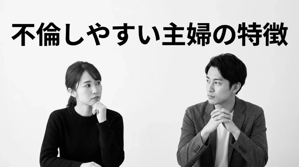 不倫しやすい主婦に見られる共通点