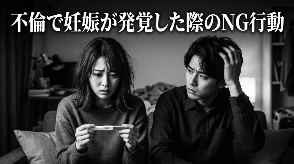 不倫で妊娠が発覚した場合に絶対やってはいけない行動