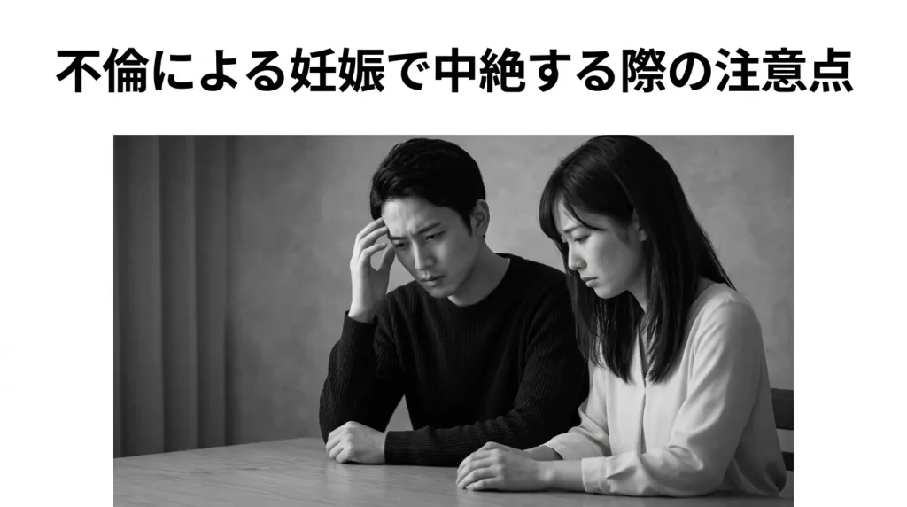 不倫による妊娠で中絶を選ぶ場合の注意点