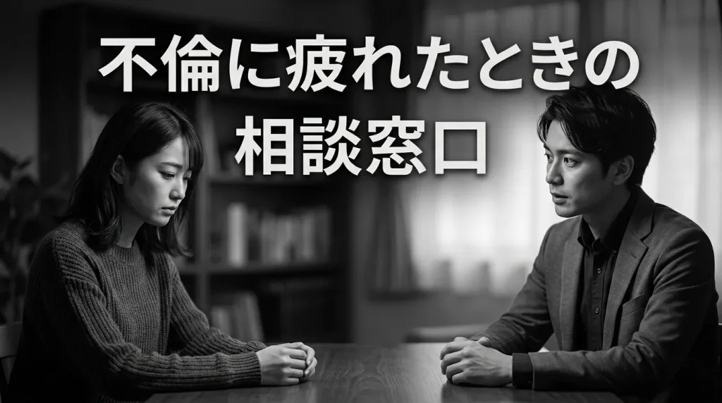 不倫に疲れたとき、頼れる相談窓口と専門家