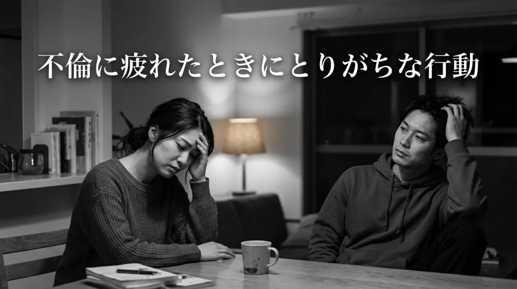 不倫に疲れたとき、多くの人がとりがちな行動とその落とし穴